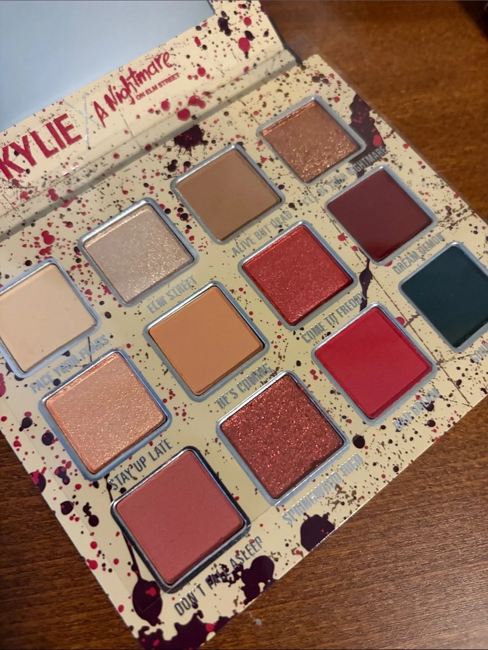 KYLIE A Nightmare on Elm Street Eyeshadow Palette and Lipshine- Burgundy & Pink